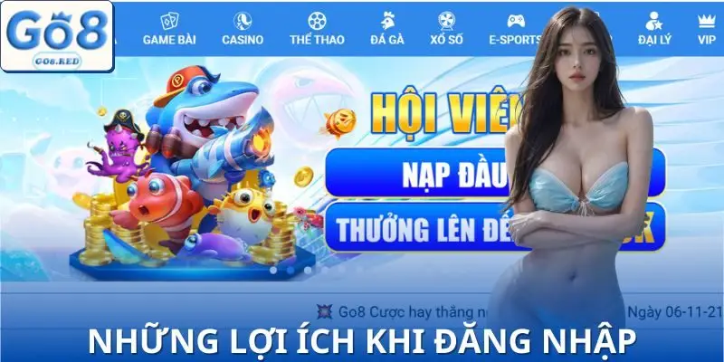 Đăng Nhập GO8 - Mở Cửa Thế Giới Giải Trí 2025 Ngay Hôm Nay 4 Những lợi thế nổi bật khi đăng nhập GO8 so với nhà cái khác