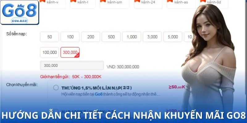 Khuyến Mãi GO8 - Hướng Dẫn Chi Tiết Cách Nhân Đôi Tiền Thưởng 3 Cách nhận và điều kiện các ưu đãi chi tiết nhất