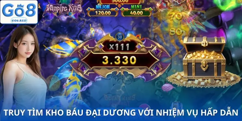 Hải Tặc Bắn Cá GO8 - Hành Trình Săn Kho Báu Đại Dương 3 Hành trình truy tìm kho báu cùng nhiều phần thưởng bất ngờ hấp dẫn